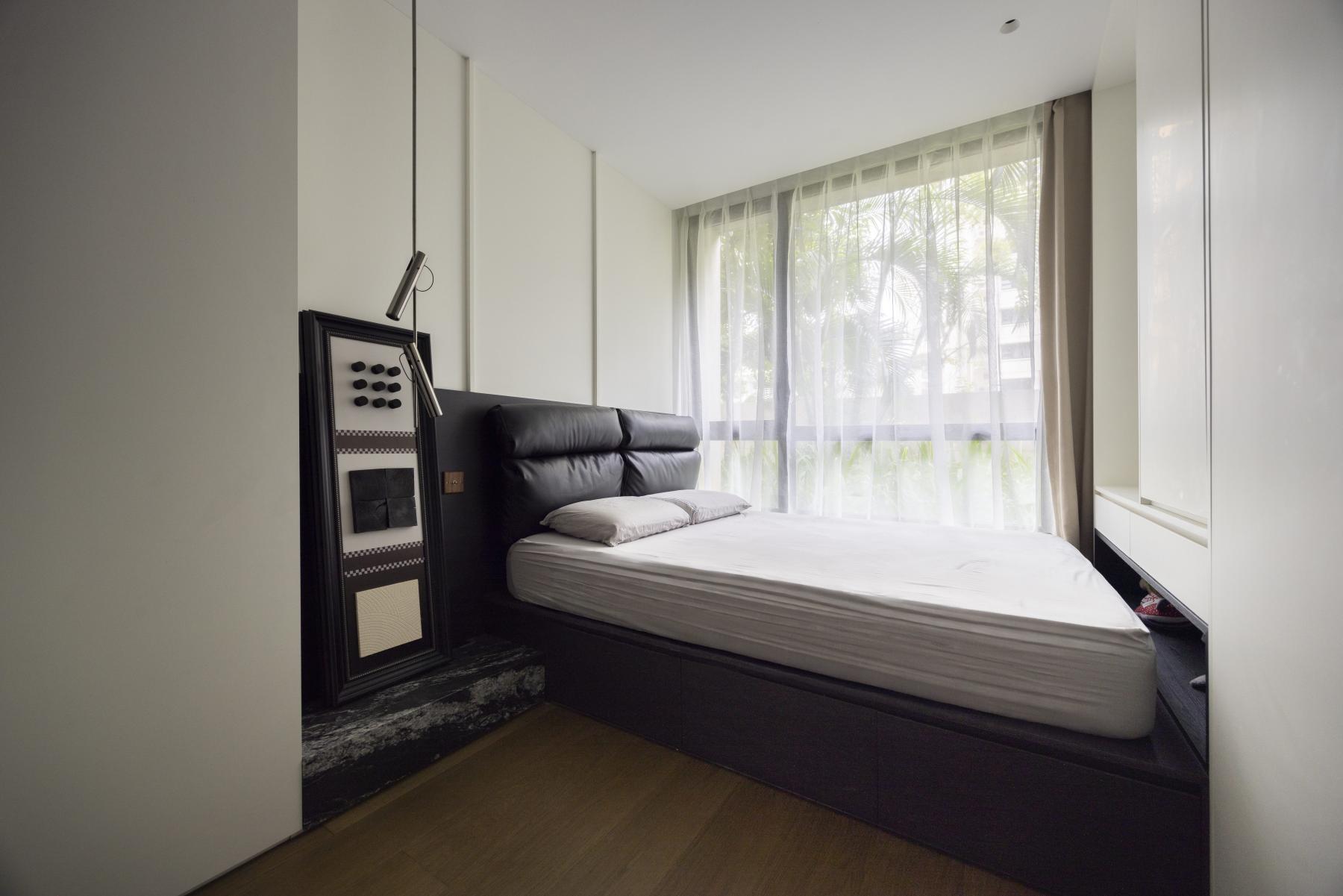 Contemporary Bedroom with Ceiling Light and Wardrobe