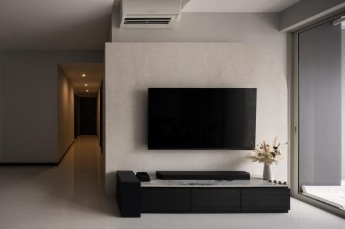 Contemporary Living Room at Lake Life