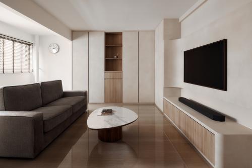 Minimalist Living Room at Bukit Panjang Ring Rd