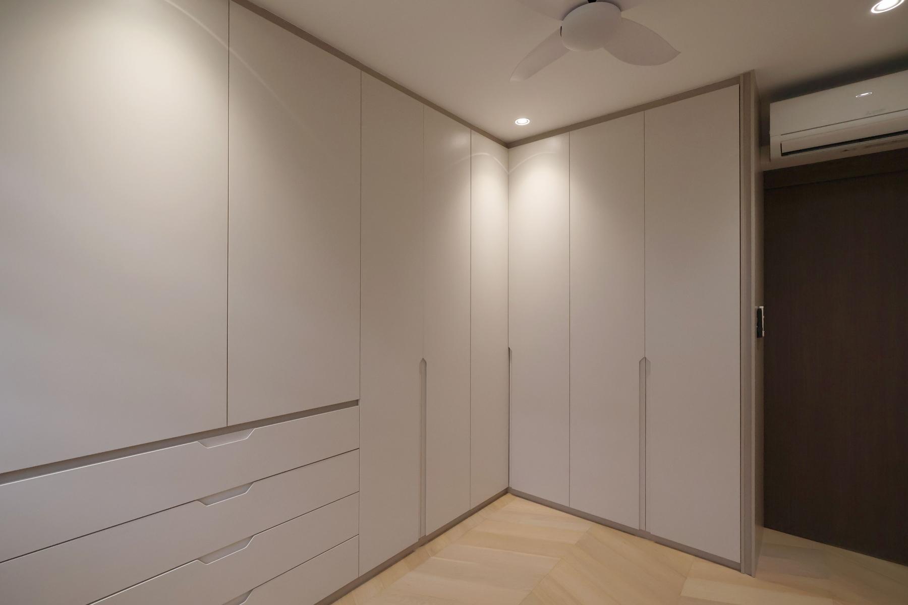 Contemporary Bedroom with Wardrobe and Blinds