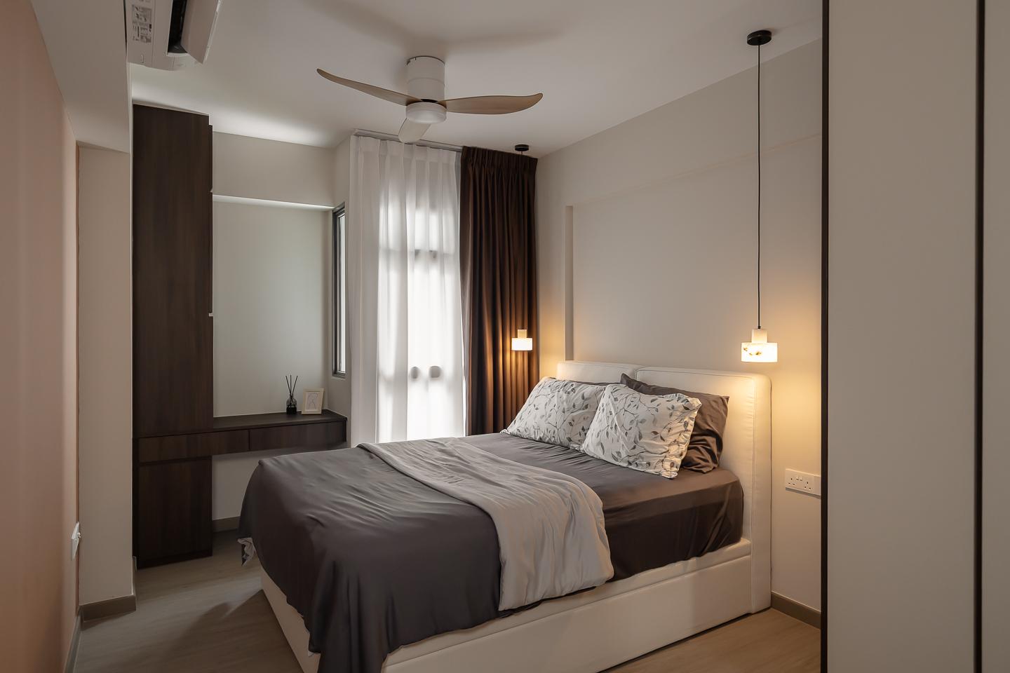 Modern Bedroom with Wardrobe and Queen Bed