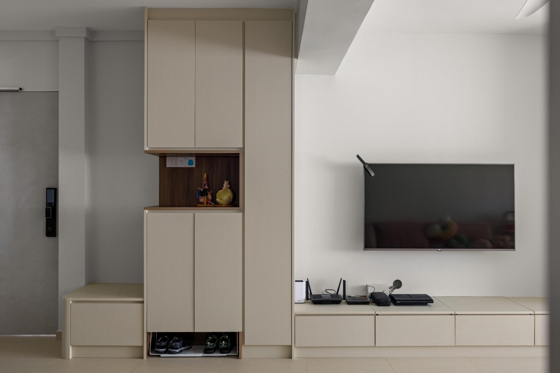 Scandinavian Living Room with Settee and TV Console