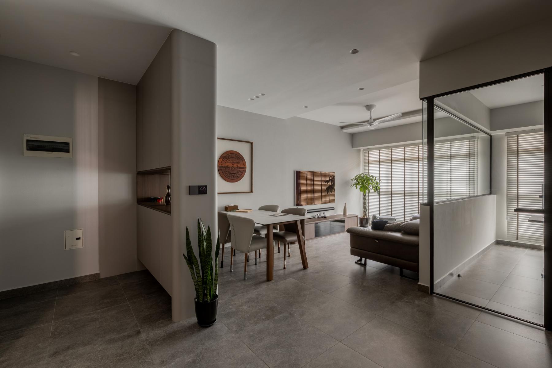 Contemporary Living Room with Sofa and TV