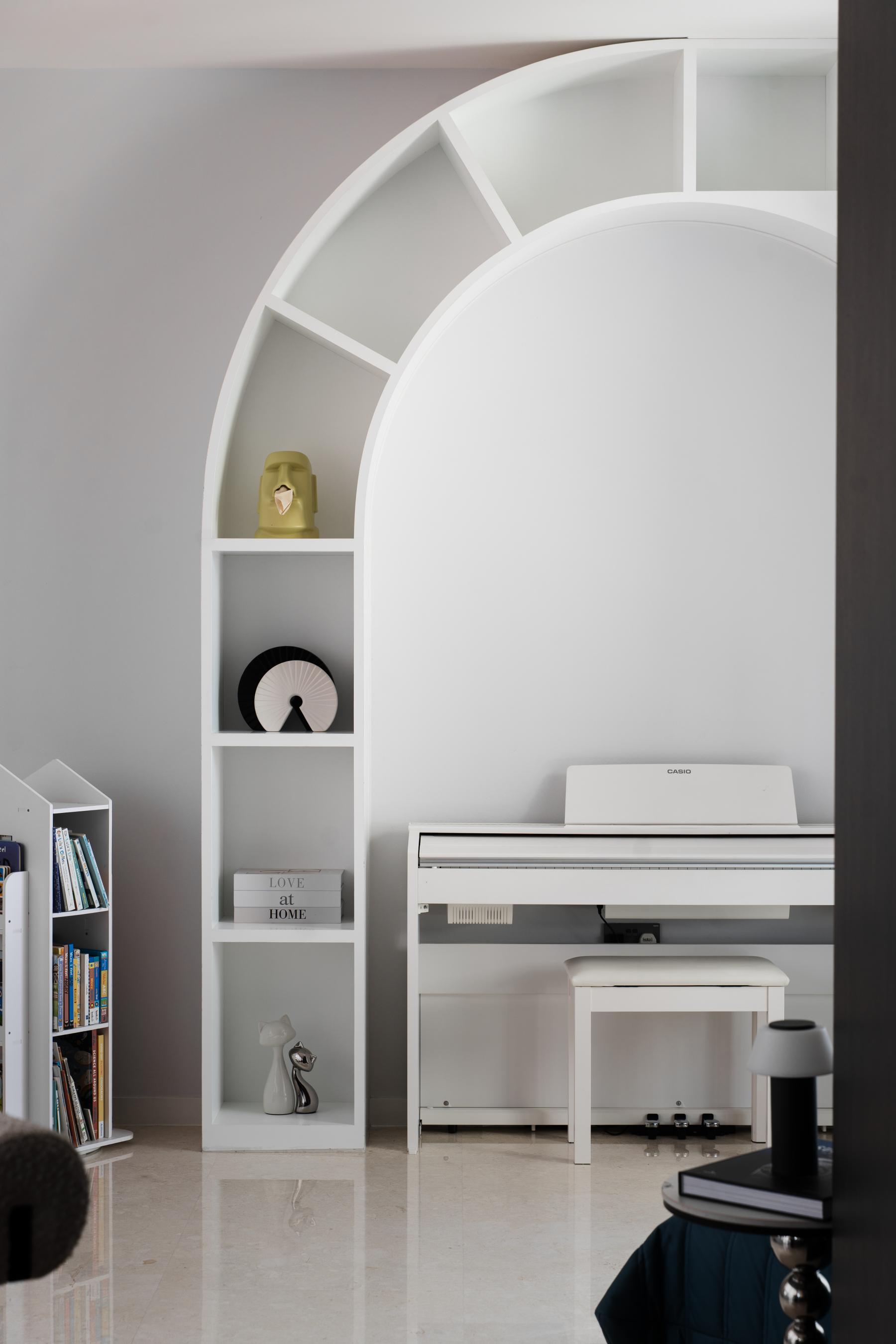 Modern Study with Bookshelf and Storage Cabinets