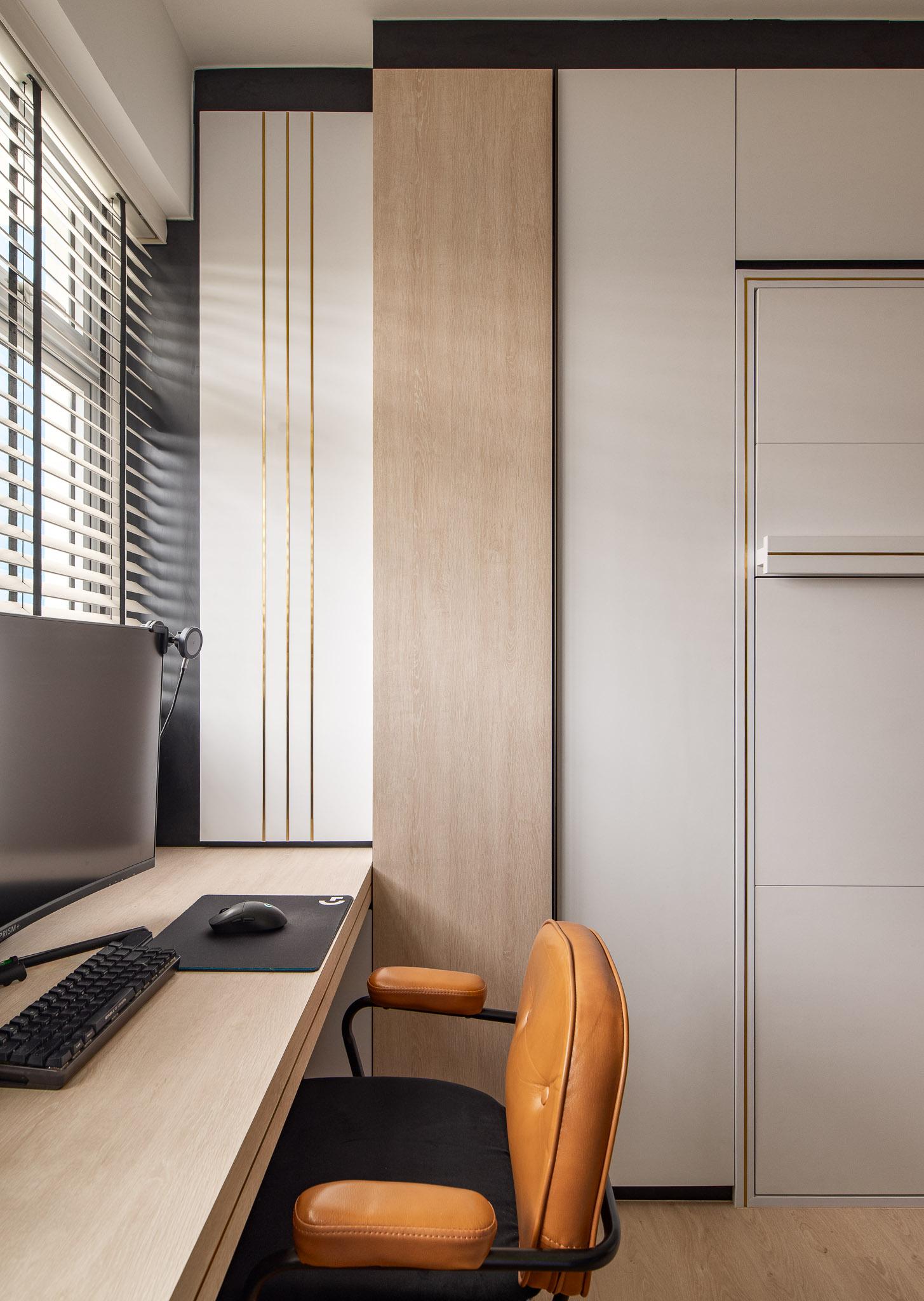 Modern Study with Bookshelf and Computer Table