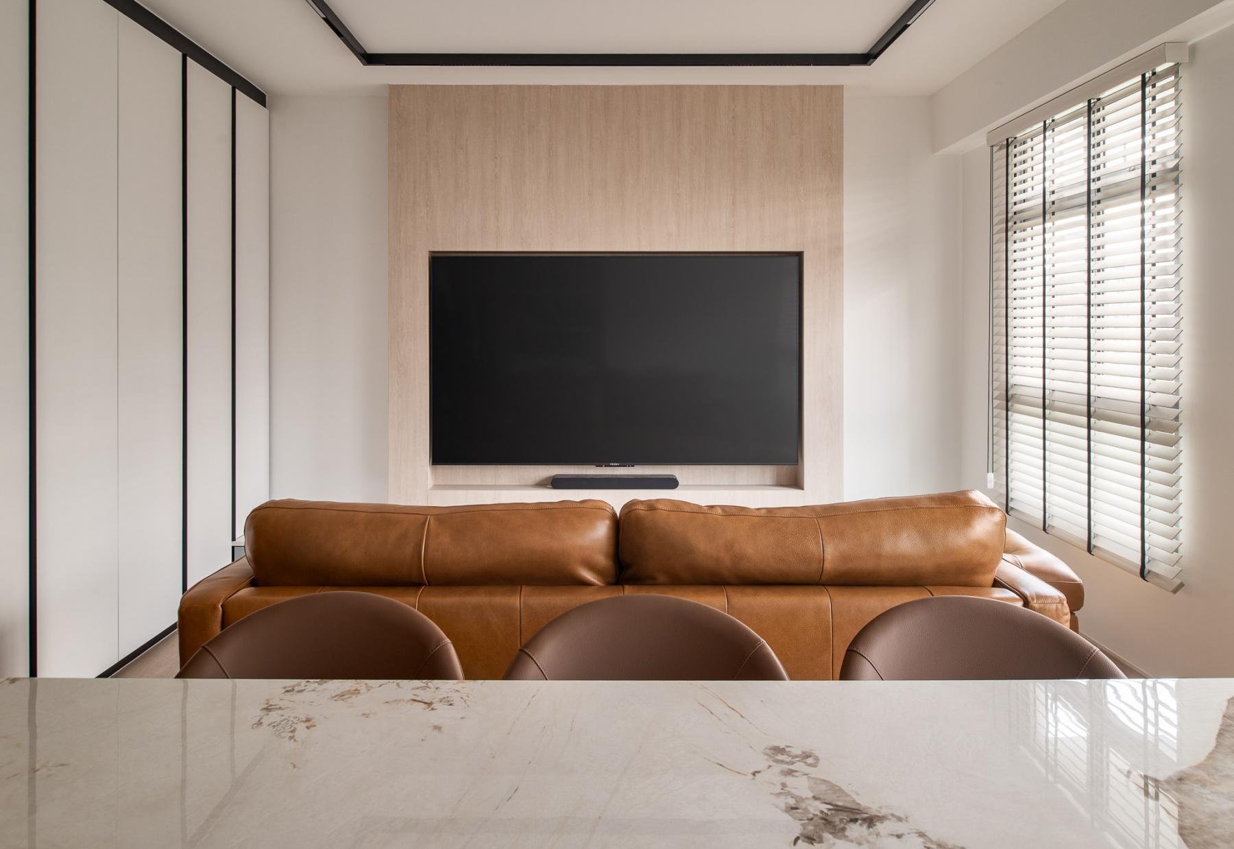 Modern Living Room with TV Console and Sofa