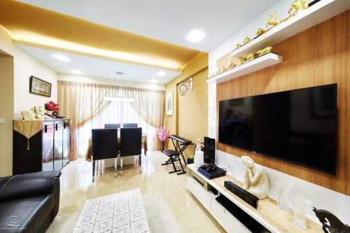 Asian Living Room at Punggol - Blk 256C Sumang Walk (HDB)