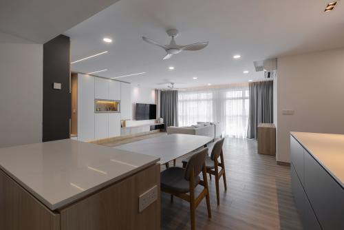 Modern Living Room at Punggol Edgedale Plains