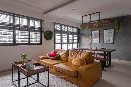 Industrial Living Room at Fernvale Rivergrove
