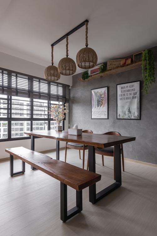 Industrial Dining Room at Fernvale Rivergrove