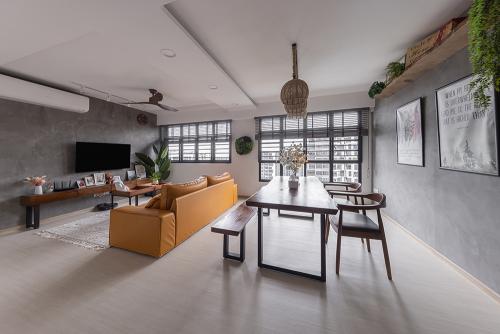 Industrial Living Room at Fernvale Rivergrove