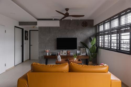 Industrial Living Room at Fernvale Rivergrove
