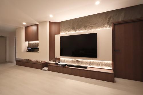 Modern Living Room at Resale 4 Room HDB @ Tanglin Halt