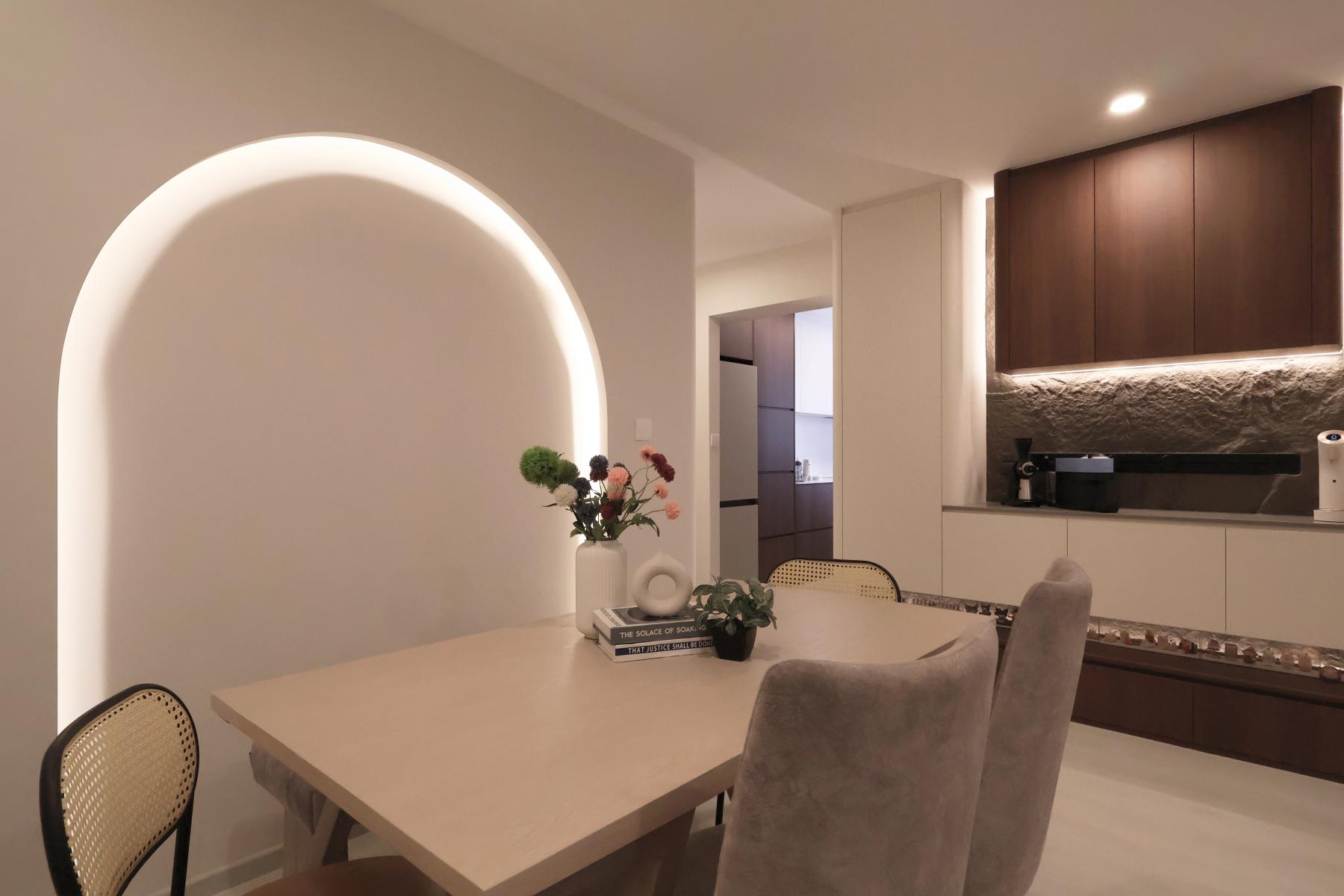 Modern Dining Room with Dining Table and Dining Chairs