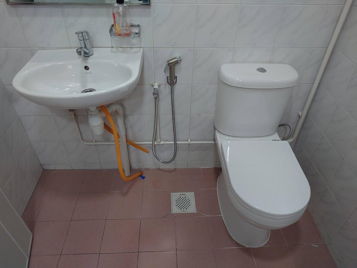 Asian Bathroom with Mirror and Bathroom Mirrors
