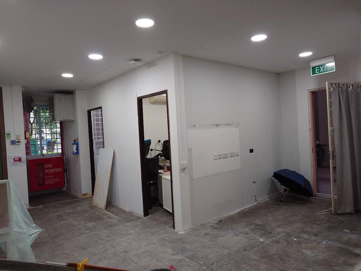 Asian Office with Bookshelf and Desk