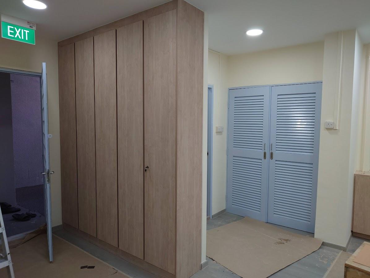 Asian Office with Bookshelf and Desk
