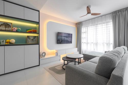 Modern Living Room at Yishun Riverwalk