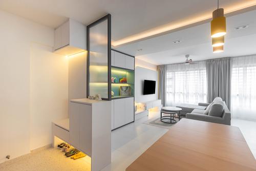 Modern Living Room at Yishun Riverwalk