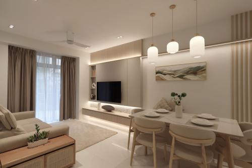 Modern Living Room at Resale 3 Bedroom Condo @ Adam Park