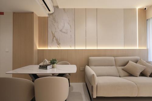 Modern Living Room at 3 Bedroom Condo @ Tengah Garden Walk