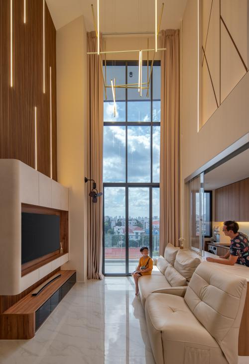 Modern Living Room at 21 K SUITE PENTHOUSE