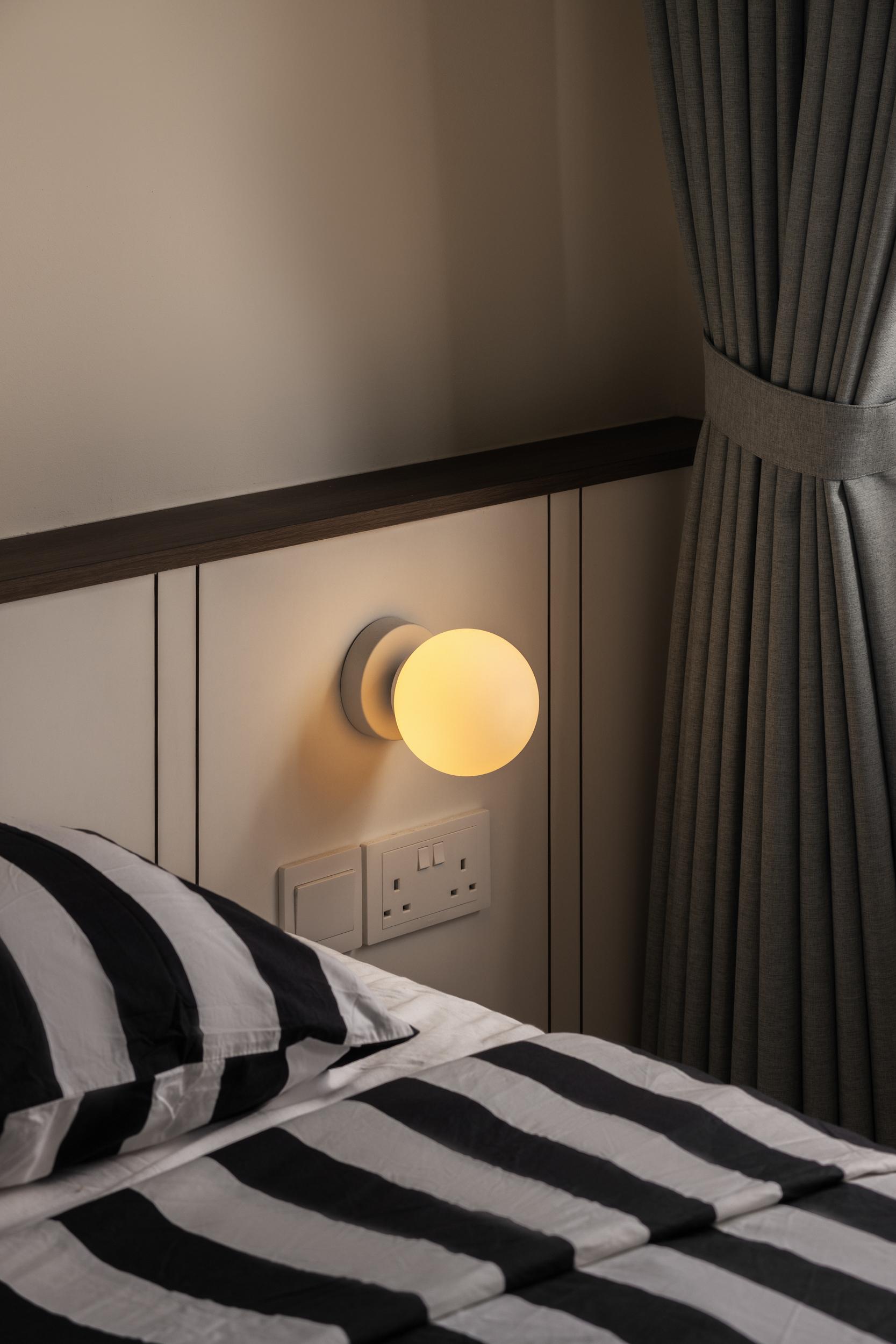 Country Bedroom with Lighting and Decorative Lighting