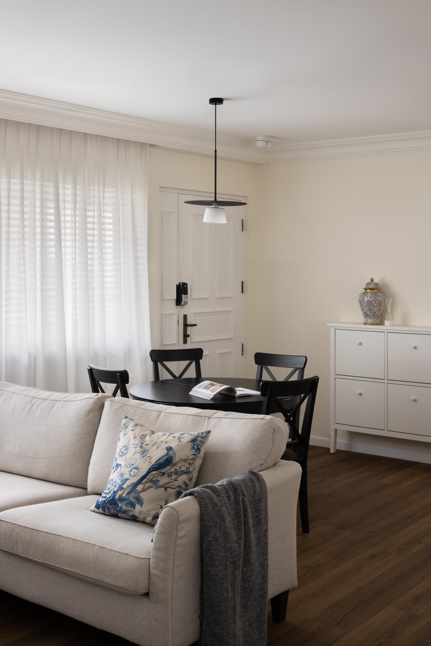 Country Dining Room with Vinyl Flooring and Wood Flooring