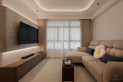 Minimalist Living Room at Garden Bloom @ 244B Tengah Central