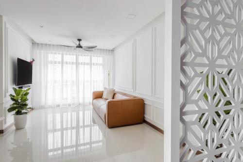 Transitional Living Room at Northshore Cove