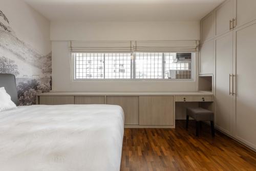Transitional Bedroom at Serangoon Maisonette