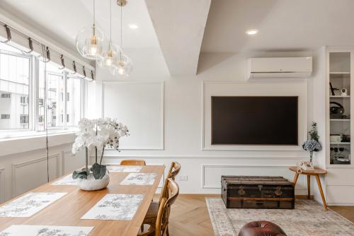 Transitional Living Room at Serangoon Maisonette