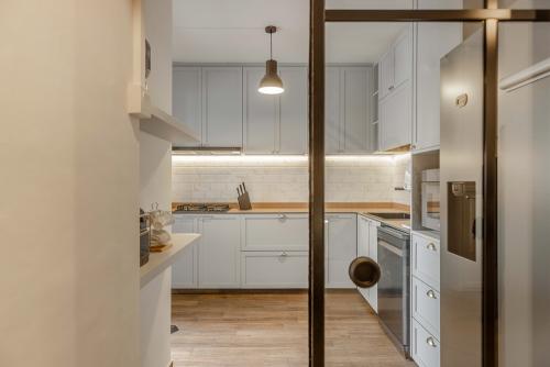 Transitional Kitchen at Serangoon Maisonette