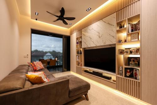 Modern Living Room at Fourth Avenue Residences