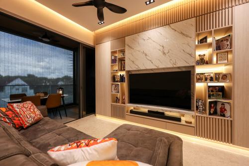 Modern Living Room at Fourth Avenue Residences
