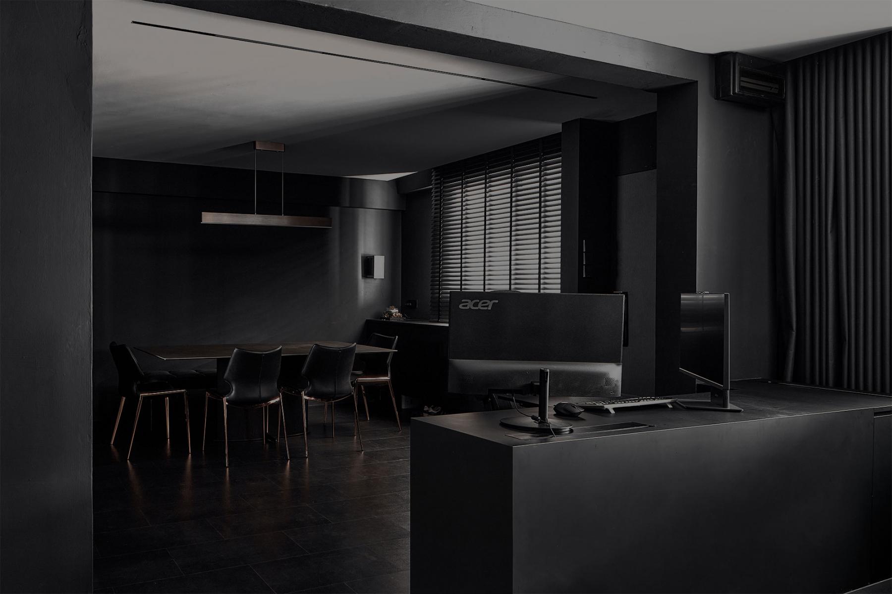Contemporary Living Room with TV Console and Armchairs