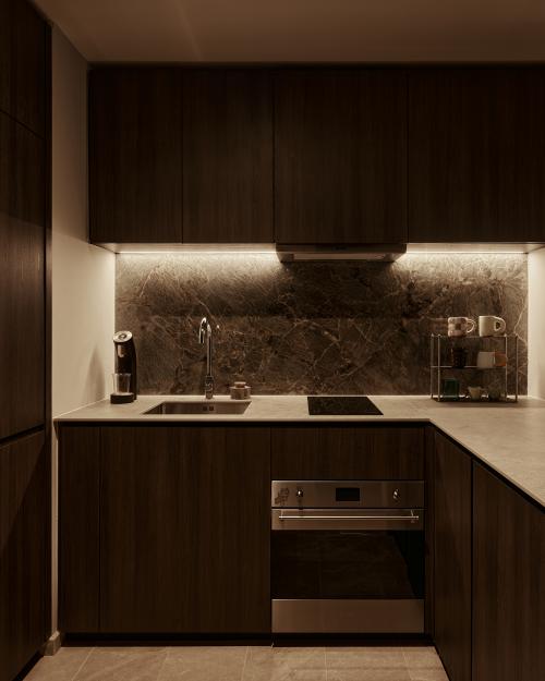 Contemporary Kitchen at Forett at Bukit Timah