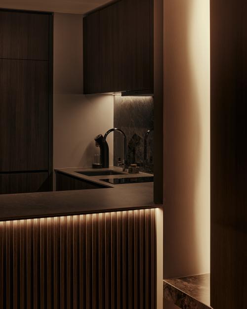 Contemporary Kitchen at Forett at Bukit Timah