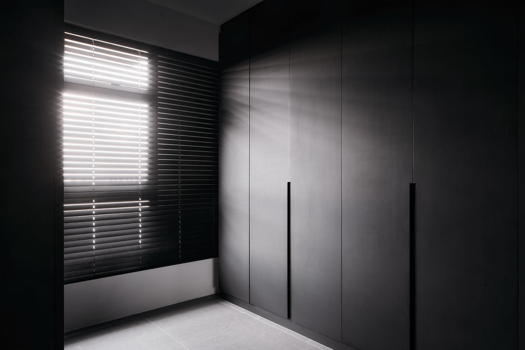 Contemporary Bedroom with Drop Ceiling and Sideboard