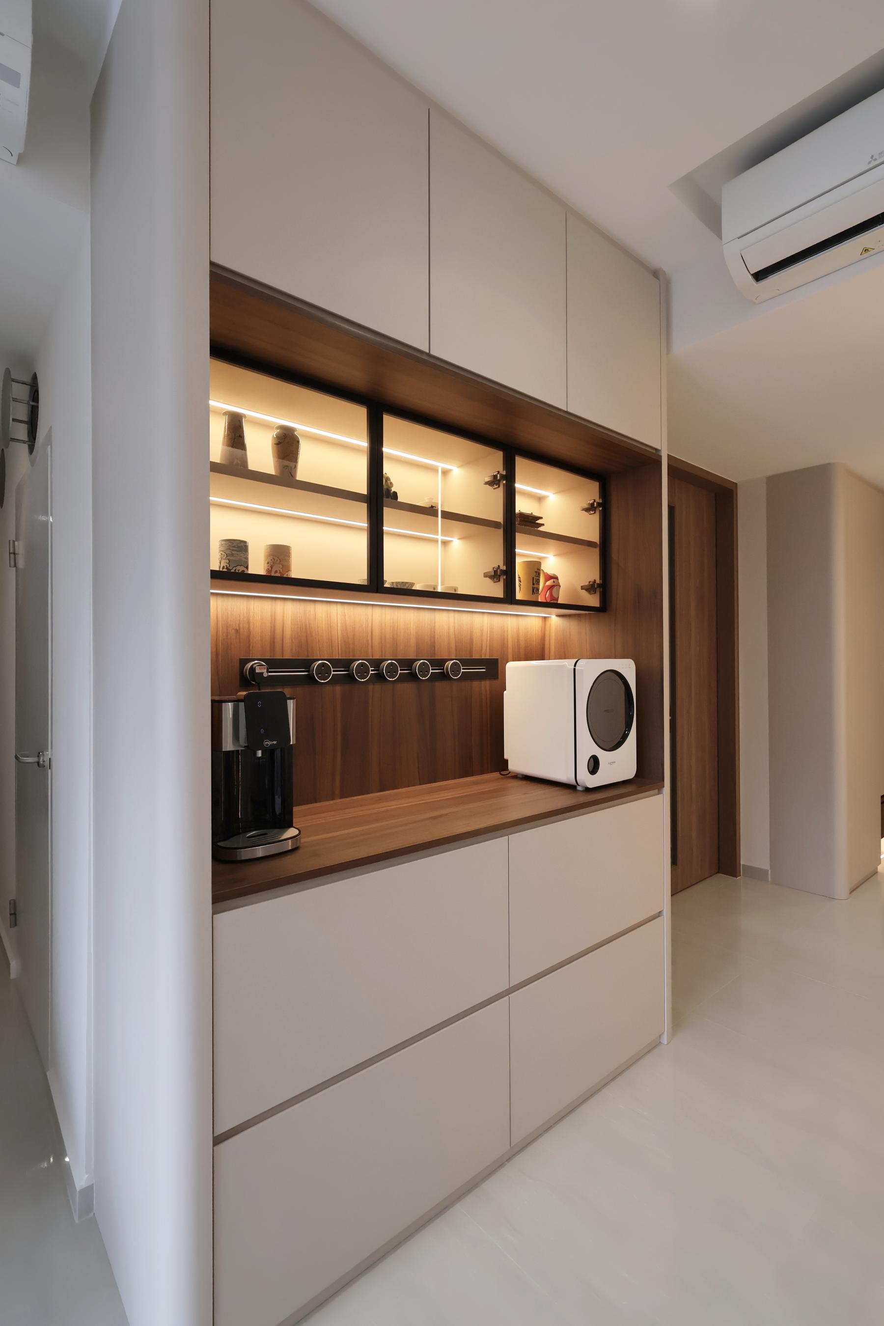 Contemporary Entryway with Small Storage and Doors