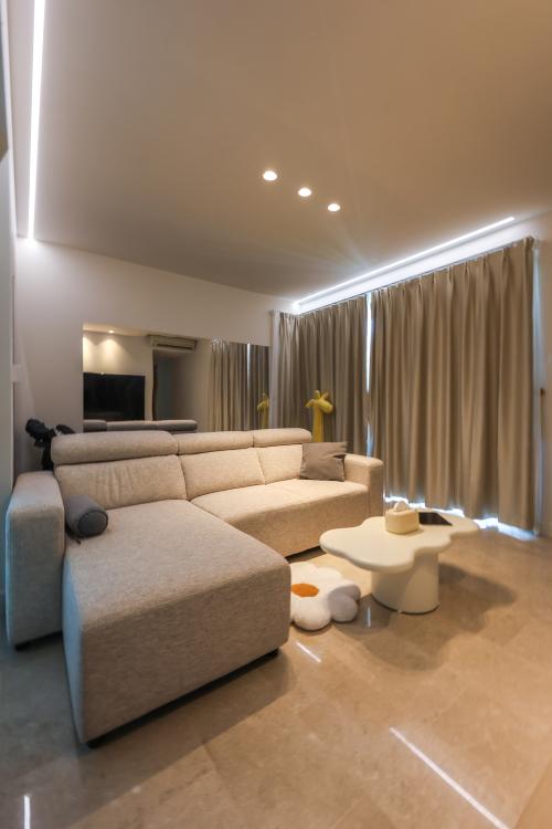 Modern Living Room at One Amber