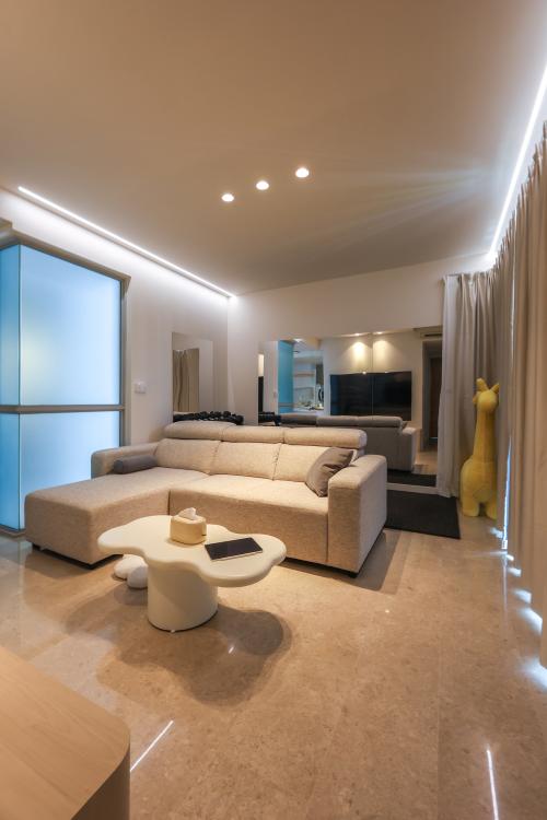 Modern Living Room at One Amber