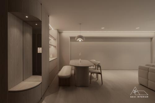 Minimalist Dining Room at 306A Tengah