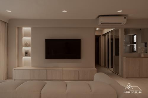 Minimalist Living Room at 306A Tengah
