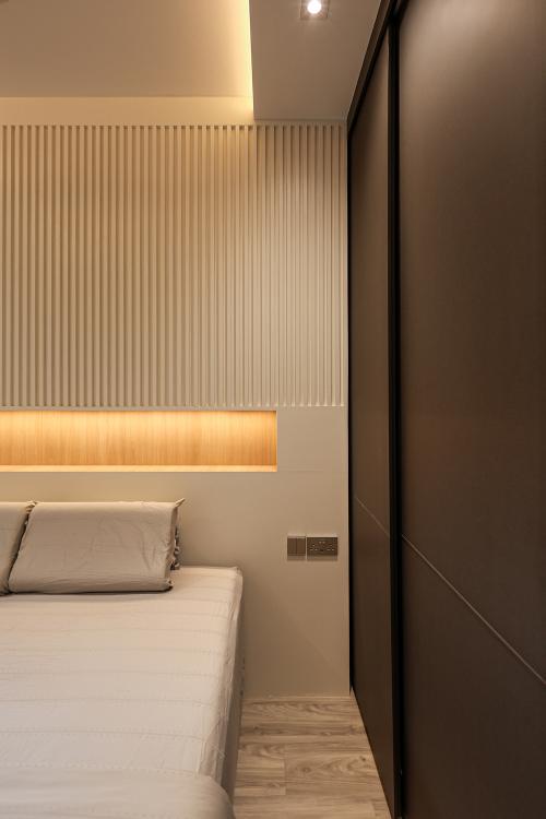 Minimalist Bedroom at Woodleigh Residences
