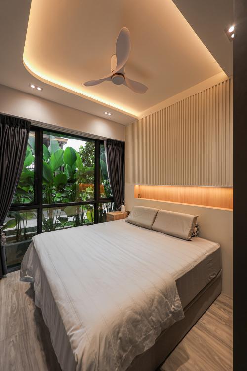 Minimalist Bedroom at Woodleigh Residences