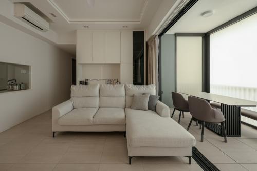 Minimalist Living Room at Woodleigh Residences