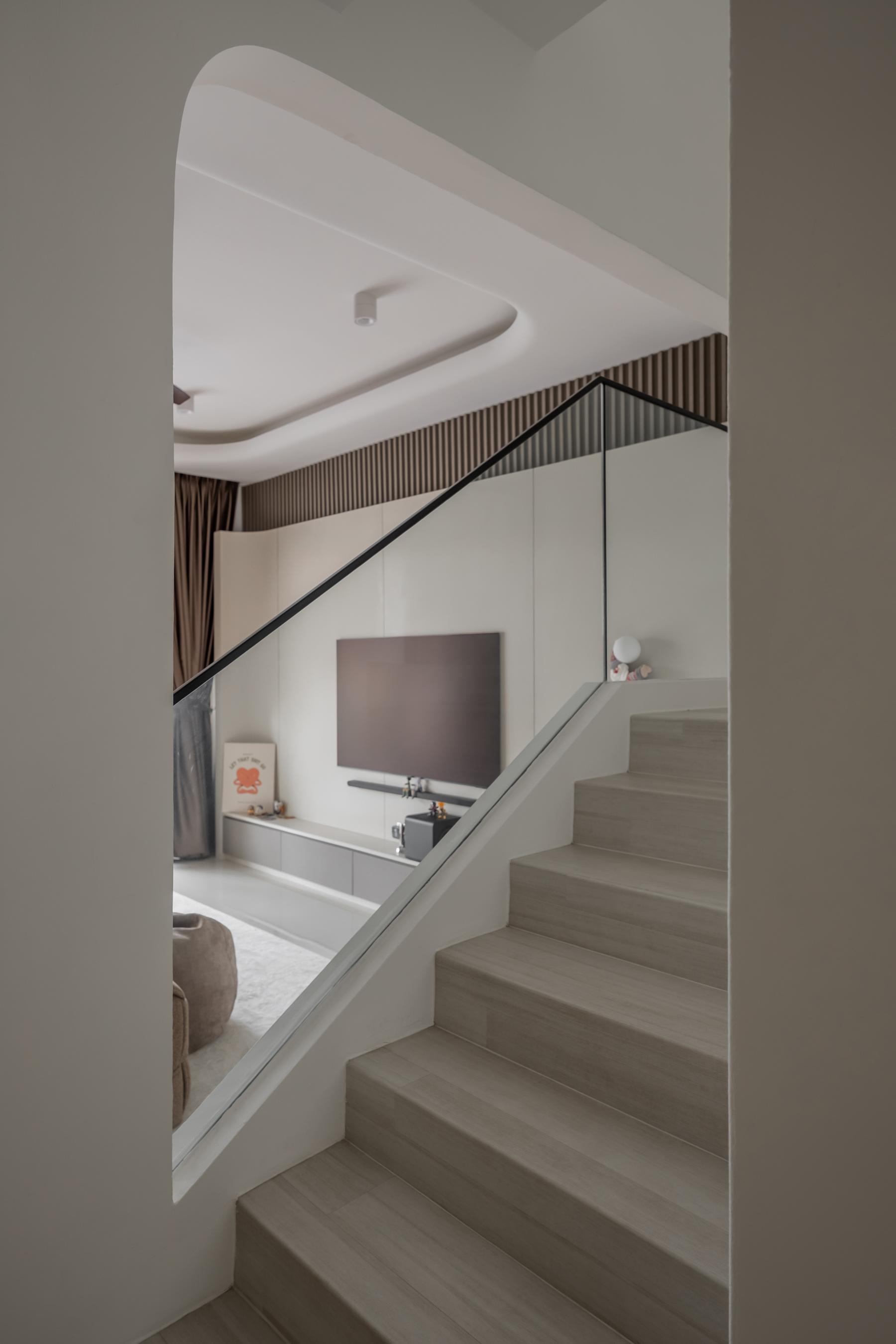 Modern Foyer with Artwork and Console Table