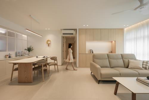 Minimalist Living Room at Floral Spring @ Yishun