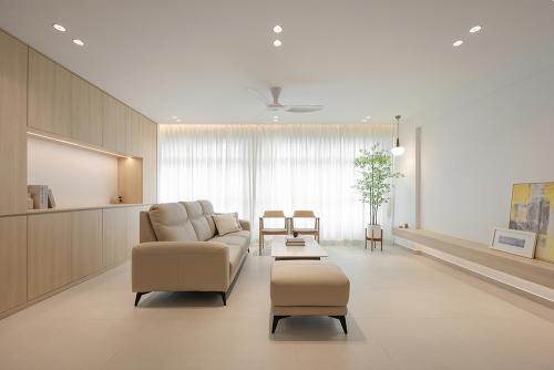 Minimalist Living Room at Floral Spring @ Yishun